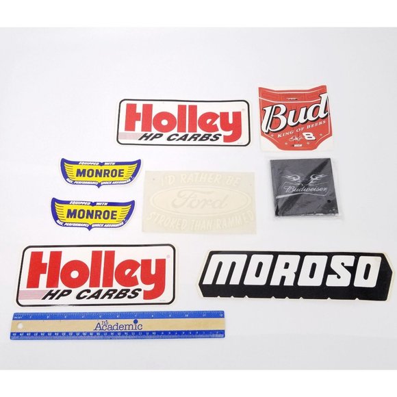 Moroso Holley HP Carbs Bud Beer Monroe Ford Decals - Picture 7 of 7